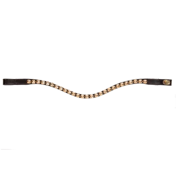 Ein stilvoller schwarzer Lederhundehalsband, verziert mit funkelnden Strasssteinen, mit einem wellenförmigen Design.