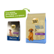Zwei Beutel Select Gold Hundefutter nebeneinander, einer mit der Aufschrift "Sensitiv" und der andere "Maxi Junior", mit einer Grafik, die "Neues DESIGN, gleiche QUALITÄT" besagt.