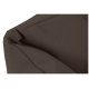 Nahaufnahme einer strukturierten, braunen Haustierbett-Ecke, die das strapazierfähige Material und die Nähdetails zeigt.