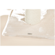 Eine weiche, beige Haustiermatte mit einer weißen Schnurspule oben, mit einem kleinen Etikett, das "AR Quality" liest.