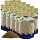 Pakete von Lyra Pet Nature Power Premium-Haustierfutter, je 1 kg, mit einem Haufen brauner Granulate davor.