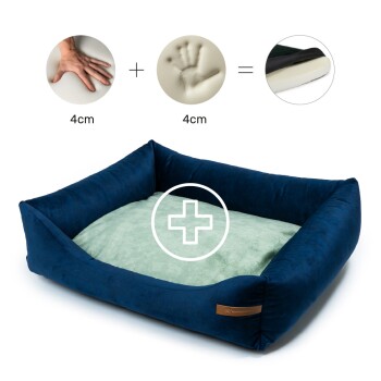 Otto Orthopädisches Hundebett Dunkelblau S-XL grün XL