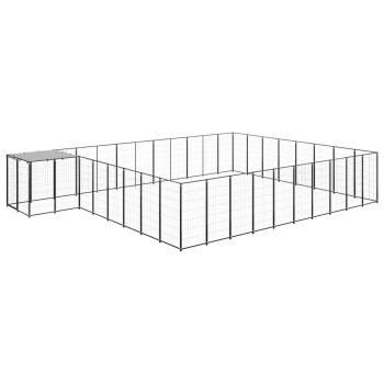 Hundezwinger Stahl schwarz 6,6 m, 4,4 m, 1,1 m
