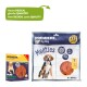 Hundeleckerli-Verpackung mit "Premiere Meaties" und "Pure Meaties" mit einem Beagle, zeigt neues Design und Qualität.