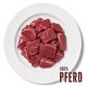 Dose Hundefutter, beschriftet mit "Pferd Pur", mit Pferdefleisch, hypoallergen, ein Protein und 100% Muskelfleisch, 800g.