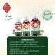 Flaschen mit Omega-3-Öl für Hunde und Katzen, beschriftet mit "Chrono Balance", mit Eigenschaften, die Vorteile für Haut, Fell und Gesundheit hervorheben.