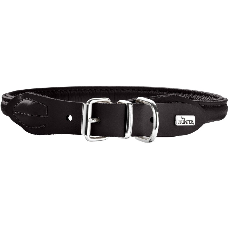 Hunter Halsband Round & Soft Elk Schwarz 40 Cm