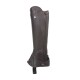Braune Lederreitgamaschen mit Druckknopfverschlüssen und strukturiertem Finish, entworfen für den Reitsport.