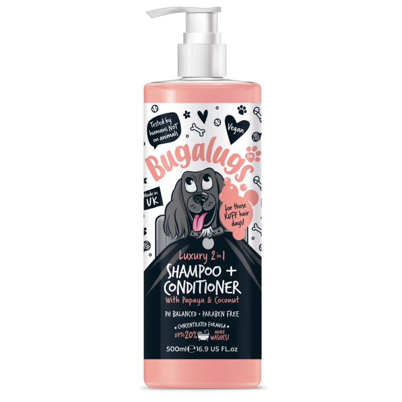 Bugalugs 2-in-1 Papaya & Kokosnuss – Hundeshampoo Mit Integriertem Conditioner