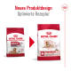 Vergleich der Verpackung von Royal Canin Hundefutter, mit "Medium Ageing 10+" im neuen Design und optimierter Rezeptur, die die Unterstützung der Muskelmasse hervorhebt.
