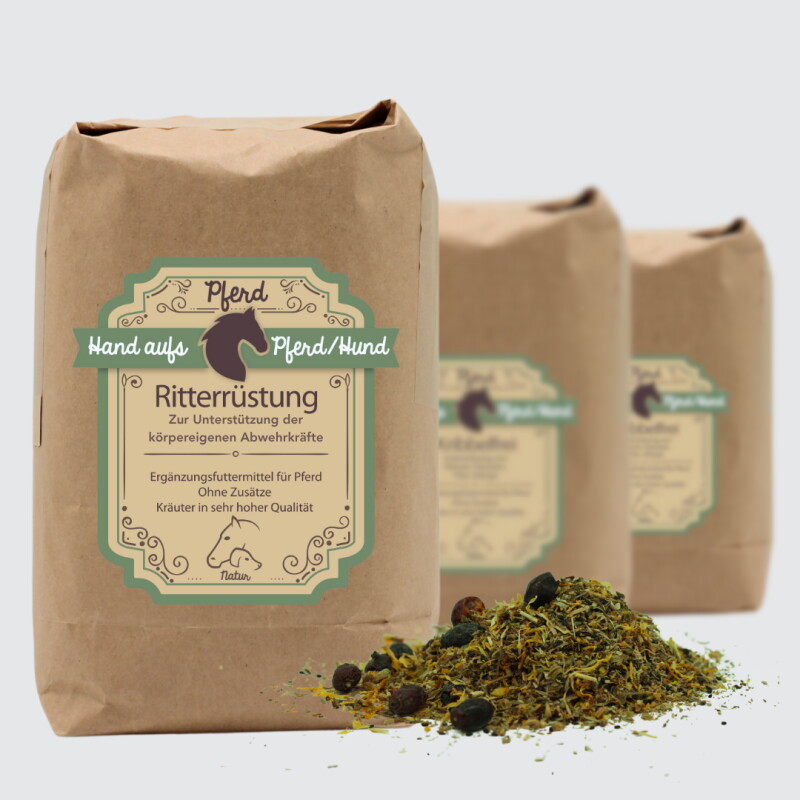 Hand aufs Pferd/Hund Abwehr Kräuter für Pferde – Ritterrüstung 1kg