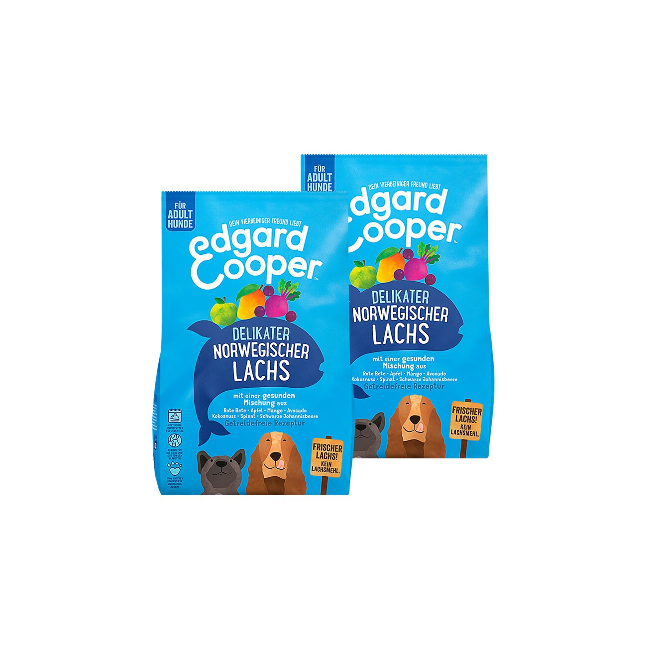 Edgard & Cooper Croquettes pour chien, Adulte, Saumon norvégien frais 2x12 kg