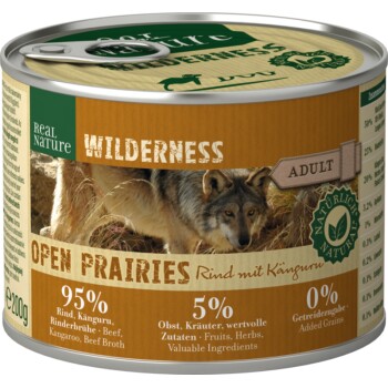 WILDERNESS Adult Open Prairies Rind mit Känguru 6x200 g