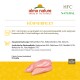 Almo Nature HFC Natur Katzenfutterverpackung mit Hühnerfilet, mit Zutaten und Nährwertinformationen auf Deutsch.