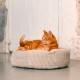 DBL Katzenbett Ribbed hellgrau