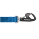 Blaue Hundeleine mit einem Metallclip, auf dem der Markenname "RUFFWEAR" am Verschluss steht.