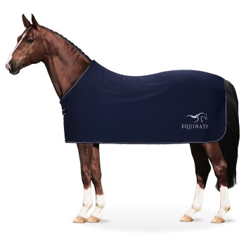 Abschwitzdecke Orlando aus Fleece mit Widerristpolster navy 1,35 m