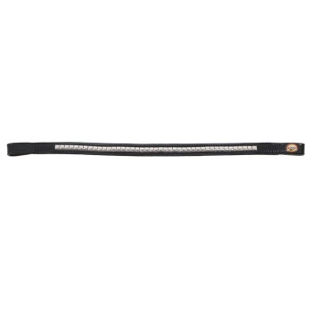 Hans Melzer Stirnriemen Kreuth schwarz/silber WB (Warmblut)