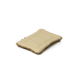 Ein beiges Haustierbett mit einem gepolsterten Design, das eine weiche, gepolsterte Oberfläche und einen etwas dunkleren braunen Rand aufweist.
