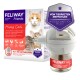 Kit de diffuseur FELIWAY Friends pour chats, comprenant une bouteille de 48 ml et un appareil à brancher. Le texte met en avant les avantages pour réduire les conflits entre chats.