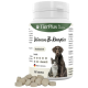 Vitamin B-Komplex Ergänzung für Haustiere in einem weißen Behälter, mit einem Hund- und Katzenmotiv, mit 120 Tabletten angezeigt.