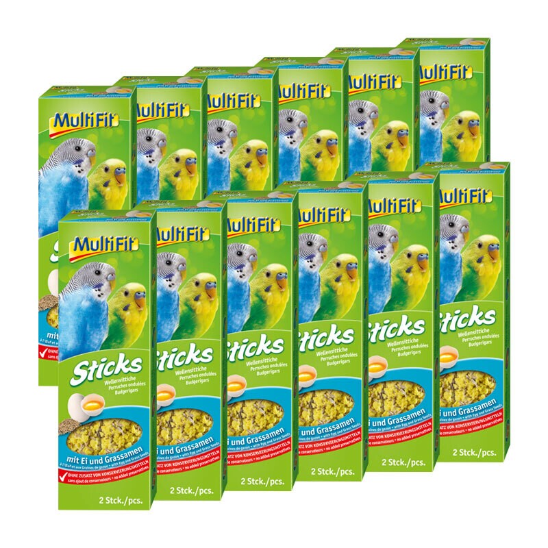 MultiFit parkietstokken 12 x 2 stuks Ei