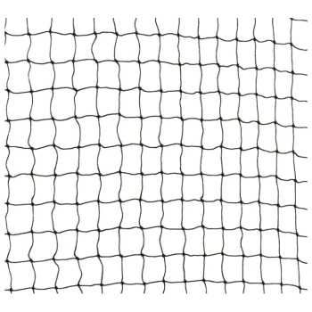 Schwarzes Haustiersicherheitsnetz mit einem Gittermuster, entworfen, um Haustiere vor dem Fallen oder Entkommen zu schützen.