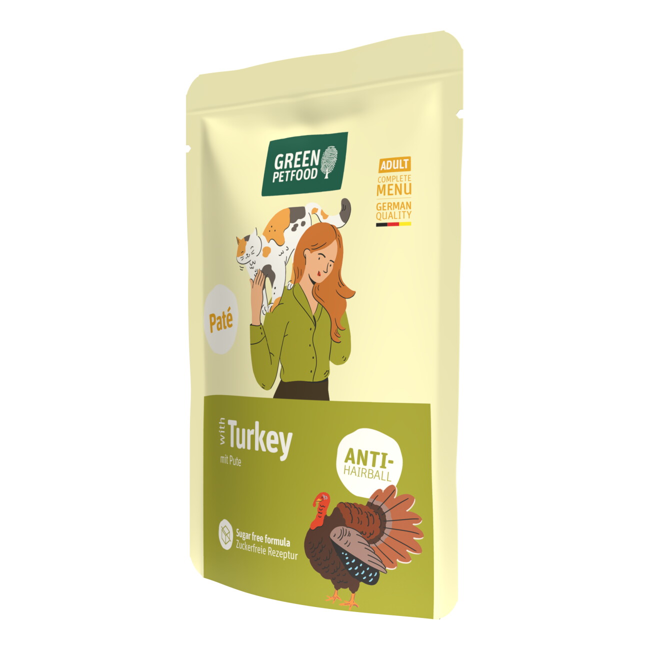 Green Petfood Cat Paté mit Truthahn 8 x 85 g
