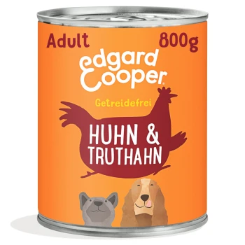 Nassfutter Hund, Adult, Huhn und Truthahn 6x800 g