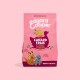 Sac rose Edgard Cooper indiquant CANARD FRAIS ET POULET, SANS CÉRÉALES, avec illustrations de chiots, CHIOTS PETITS.