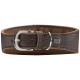 Braunes Leder-Hundehalsband mit einer silbernen Schnalle und einer Metallschlaufe, mit dem Markenlogo "HUNTER" auf der Seite geprägt.