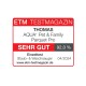 ETM Testmagazin Label für THOMAS AQUA+ Pet & Family Parquet Pro, bewertet mit 92,0% 'SEHR GUT', mit Website-Link.
