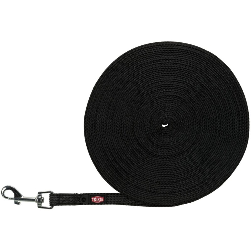 Trixie Schleppleine, gummiert schwarz S-M