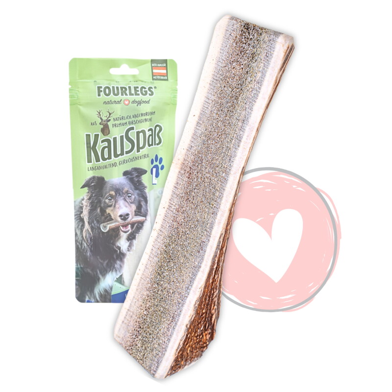 FOURLEGS ® Kauspaß für Hunde aus 100% Hirschgeweih HALBIERT