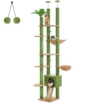Deckenhoher Katzenbaumturm verstellbar