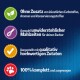 Text hebt die Vorteile von Haustierfutter hervor: keine künstlichen Zusatzstoffe, unwiderstehliche Mahlzeiten, hochwertige Zutaten und 100% vollständig und ausgewogen.