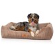 Hundebett aus Cord mit Handwebcharakter Olivia braun XL