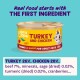 Edgard Cooper Turkey & Chicken canned cat food; 'Real food starts with THE FIRST INGREDIENT'; 'TURKEY 26%, CHICKEN 20%'.
