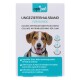 Antiparasitäres Halsband für Hunde mit Beagle-Verpackung, mit Text über Floh-, Zecken- und Mückenabwehr für Hunde über 12 Wochen.