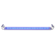 LED-Aquariumlichtleiste mit blauen Lichtern, die für aquatische Umgebungen konzipiert ist, mit Montageschienen an jedem Ende.