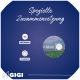 Blauer Hintergrund mit "Spezielle Zusammensetzung", Icons für "Grätenmehl" und "Vitamin D3", eine 1,6 cm Pille und GIGI-Logo.