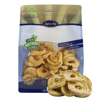 Lyra Pet Nature Power getrocknete Apfelringe für Haustiere, 100 % natürlich, ohne Farbstoffe oder Konservierungsmittel, Premiumqualität.