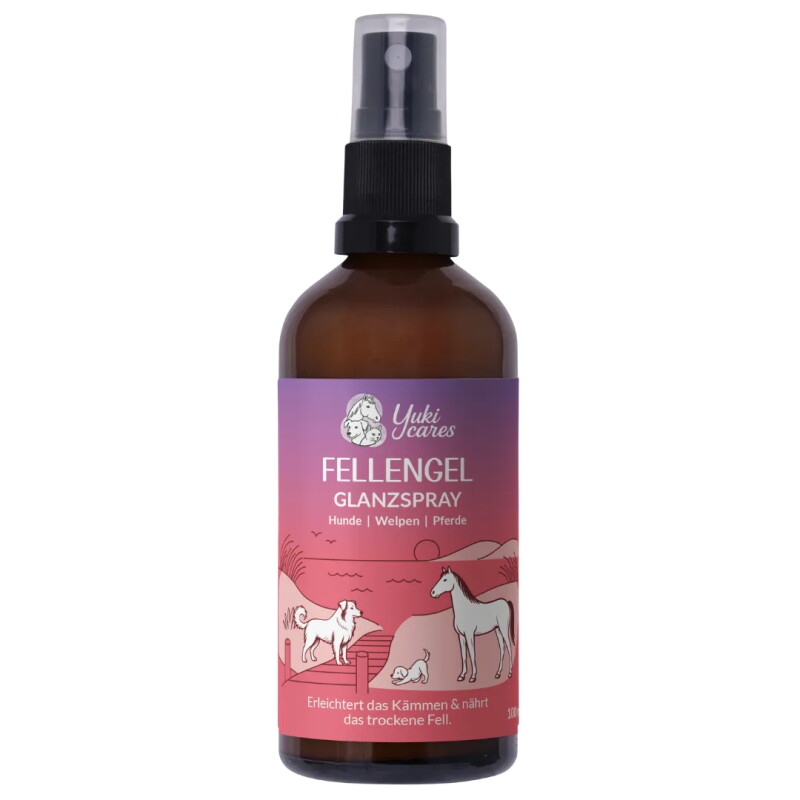 Yuki Cares Fellengel Glanzspray für Hunde & Pferde