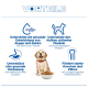 'VORTEILE' Anzeige: Golden Retriever-Welpe mit Futterschüssel und Symbolen, die Gesundheitsvorteile veranschaulichen (deutscher Text).