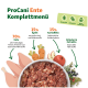ProCani Ente Komplettmenü: 70% Ente, 15% Apfel, 15% Kartoffel, mit Kräutern & Extrakten. Glutenfrei, zuckerfrei, ohne Zusatzstoffe.