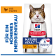 Hill's Science Plan Katzenfuttertüte mit Katzenfoto — 'MATURE ADULT 7+', 'with CHICKEN', '3 ESSENTIAL BENEFITS'.