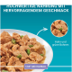 Hochwertiges Hundefutter mit Huhn und grünen Bohnen, betont für das Wohlbefinden von Fell und gegen Haarballen.