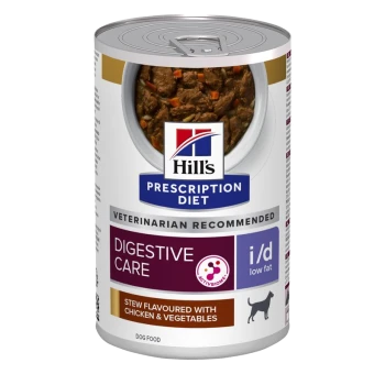 Hill's Prescription Diet Nassfutter für Hunde, "Digestive Care," fettarmer Eintopf mit Huhn und Gemüse, vom Tierarzt empfohlen.