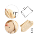 Beige Haustierdecke mit Reißverschluss, eine Hand hält sie, strukturelles Diagramm und Pflegeanweisungen für das Waschen bei 30°C.