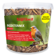 Dose Supravit Insektenmix (getrocknet) mit Rotkehlchen-Bild, sichtbaren getrockneten Mehlwürmern, 'Deutsche Herstellung'-Abzeichen, 100 g.